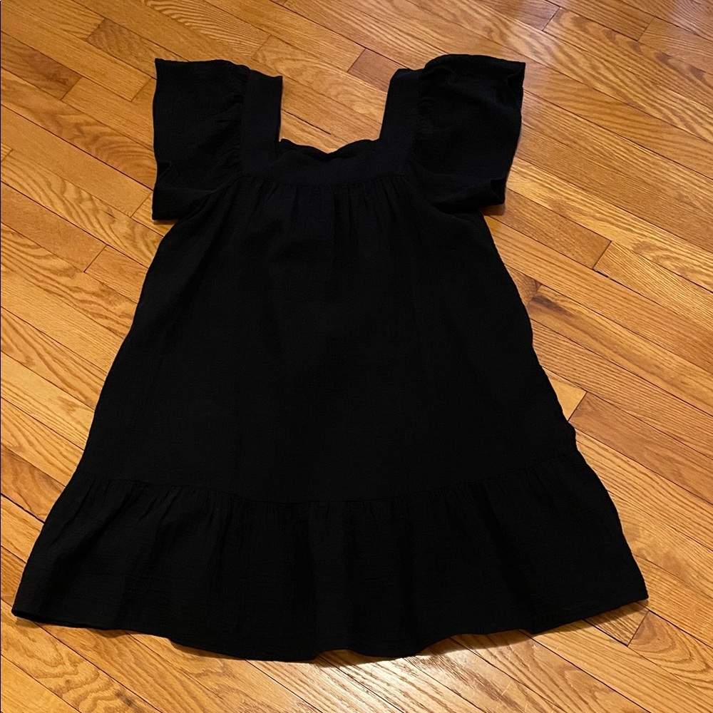 Rails Black Casual Dress. 100% Cotton.  Size Large. Never worn